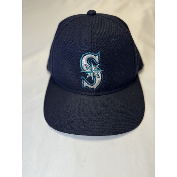 VTG 90s Seattle Mariners Sports Specialties MLB Fitted Hat 6 7/8 Wool Polyester - Picture 1 of 5